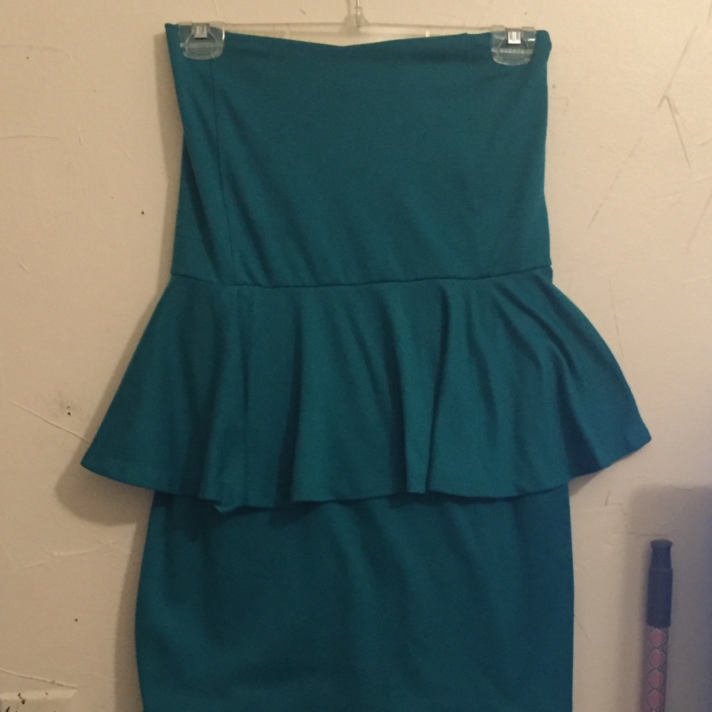 Strapless Peplum Dress